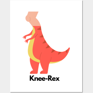 Humor | Knee-Rex | Dinos | Dinosaurs | Bee | Gift for Dino Fans Posters and Art